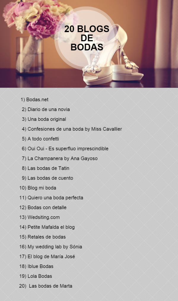 Todo Sobre Bodas: Los 20 Blogs Que No Te Puedes Perder | Zaask España